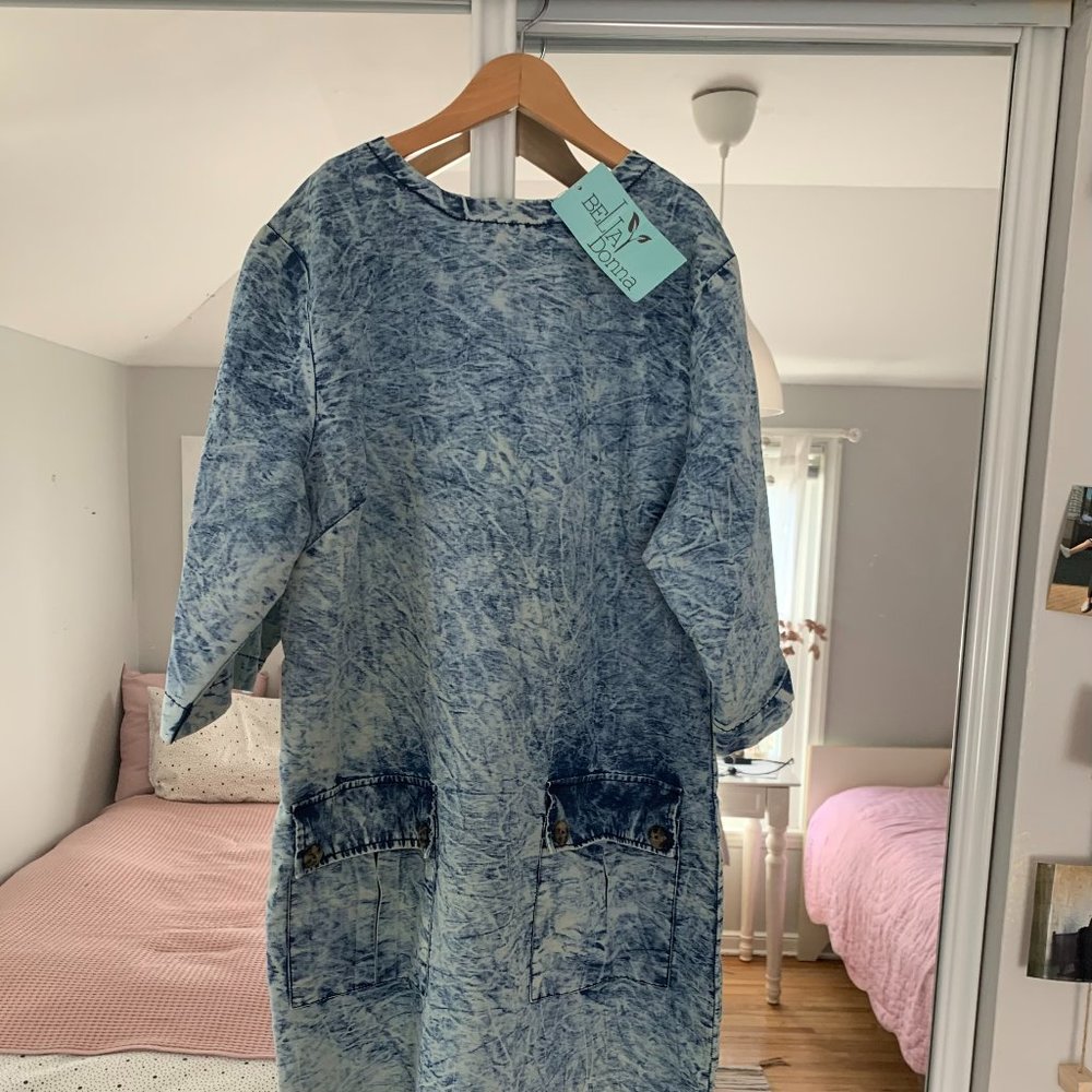 Faux Denim Dress